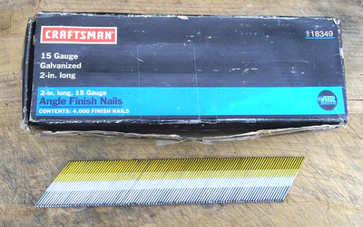 #ad CRAFTSMAN 9 18349 2quot; 15 gauge GALVANIZED 34 degree FINISH NAILS 3000 pcs $35.00