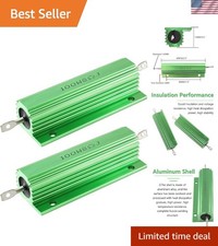 2Pcs 100W 8 Ohm Aluminum Wirewound Resistors for Reliable Electrical Performance