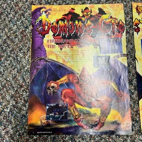 DEMON'S CREST SNES CAPCOM Video Game PRINT ADs ART - 1994 Super Nintendo