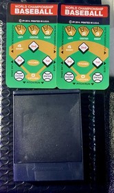 World Championship Baseball (Intellivision) Cartridge With 2 CORRECT OVERLAYS