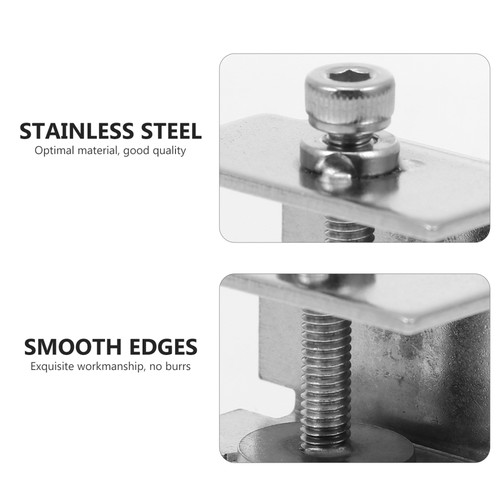 4 STÜCKE Glas Bett Clips Glas Holding Clip 3D Drucker Liefert Edelstahlclip - 第 8/12 張圖片