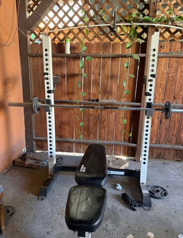 weight bench with weights set