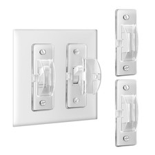 2 Pack Clear Light Switch Guard - Child Proof, Double Buckle, Dimmer Compatib...