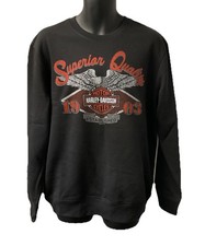 Harley Davidson Men's Superior Crewneck Sweatshirt Black 3002609