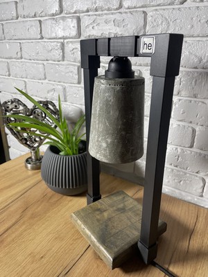 Loft Industrial Desk Lamp Modern Table Lighting Handmade Concrete Wood 3DPlastic