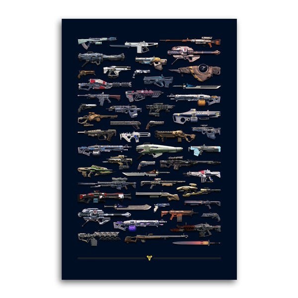 Destiny 2: Exotic Weapons Poster - Bungie