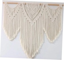 FZHLR Macrame Wall Hanging large 44"X38" Boho Home Wall Decor Geometric Beige A