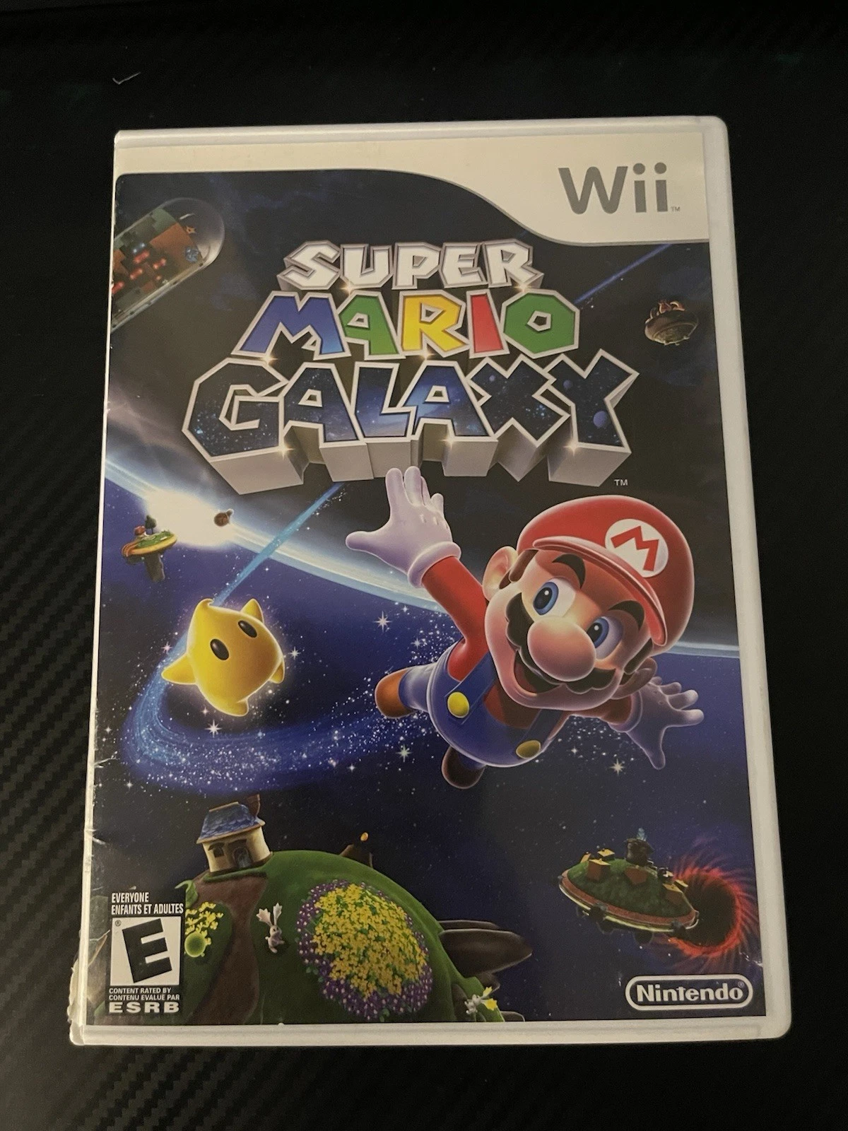 Super Mario Galaxy (Nintendo Wii, 2007) Case & Manual