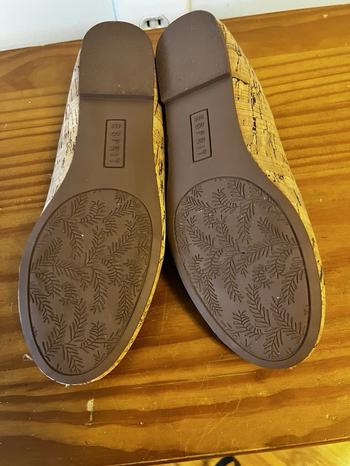 Zapatos planos de ballet de corcho clásicos para mujer Esprit talla 8 nuevos sin etiquetas Foto 3 de 4