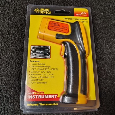 SMART SENSOR Mini Handheld Non-contact LCD Infrared Industrial Thermometer New 