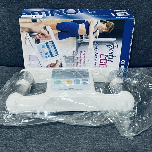 Omron Body Fat Analyzer Model HBF-301 White Fitness Tested Working Good