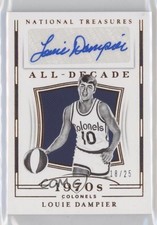 2018 Panini National Treasures Bronze 18/25 Louie Dampier #AD-LDP Auto HOF 0c3