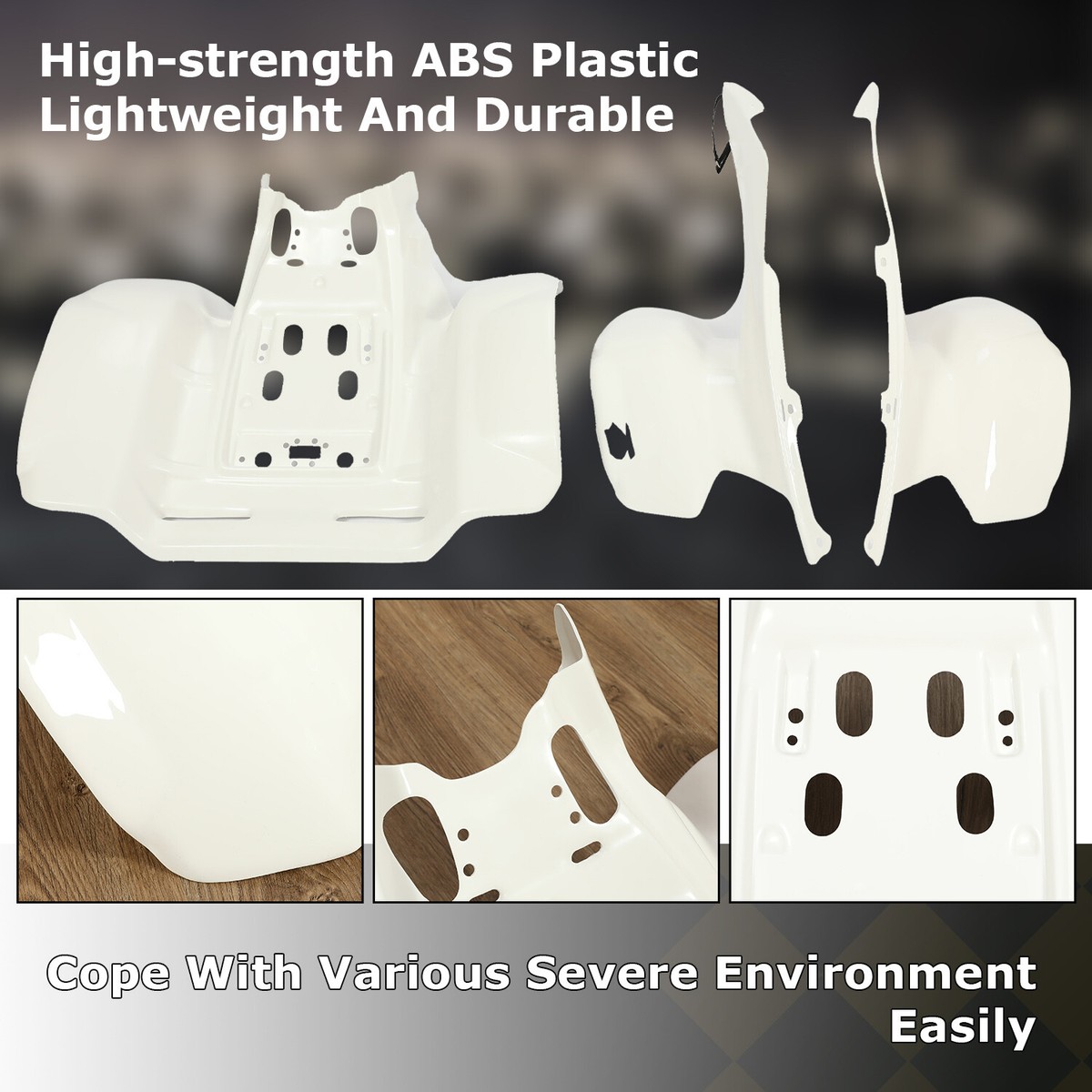 Front and Rear Fender Kit Plastic For 1986-1989 Honda FourTrax 250