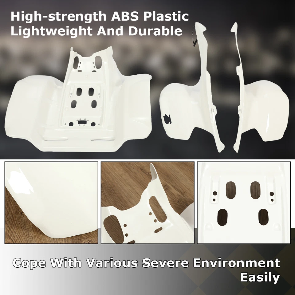 Kit guardabarros delantero y trasero de plástico para Honda FourTrax 250 TRX250R 1986-1989 Foto 3 de 4