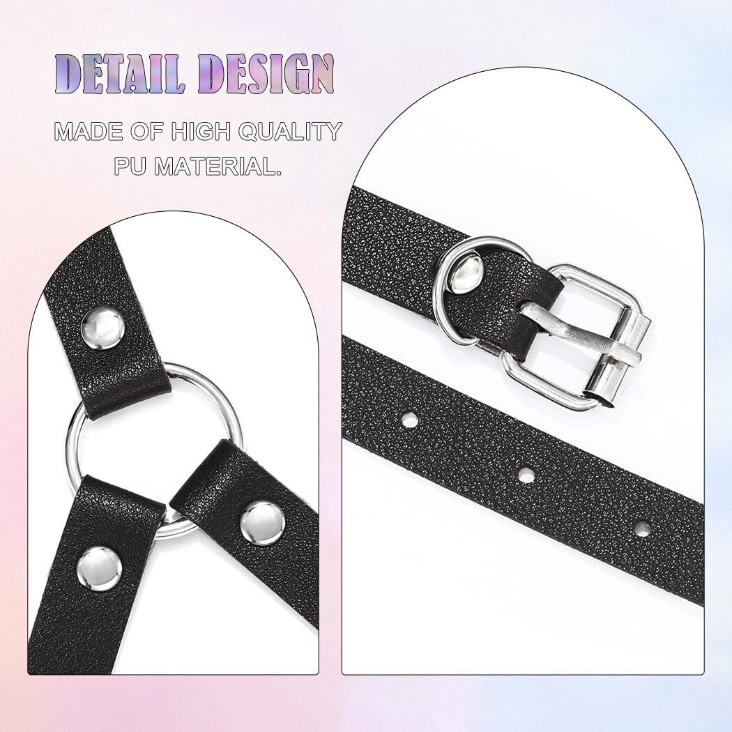 Body Chain Catene Coscia Regolabile In Metallo E Similpelle – Harness Gotico Punk Per Donna, Accessorio Moda Per Festival, Party E Club