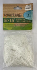 Grower's Edge 5 x 15 Soft Mesh Trellis Netting 6" Inch Squares Gardening