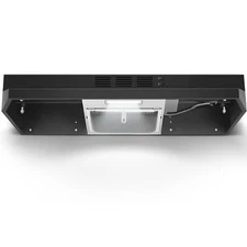 24 inch Kitchen Under Cabinet Range Hood 2-Speed 280CFM Vent w/LEDs Black New