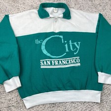 Vintage San Francisco Sweatshirt Women Large Sweater Fleece Made In USA The City