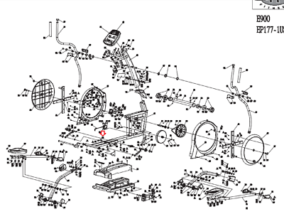 Horizon Advanced Fitness Group Elliptical Center Rail Stabilizer