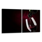 Herdabdeckplatten 2x40x52 Ceranfeld 2-Teilig Glas Spritzschutz Wein