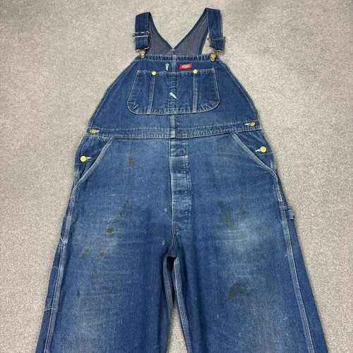 Mono Dickies Adulto 40x30 Azul Denim Babero Ropa de Trabajo Carpintero Para Hombres*