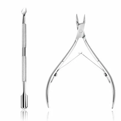 Cuticle Nippers Cuticle Nipper Pusher Set Nail Clipper Cutter Stainless Steel UK