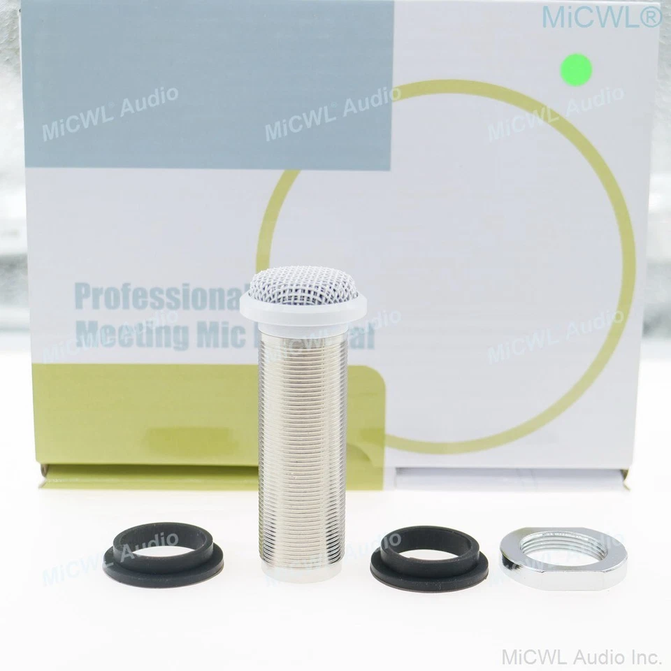 White ES945 Hanging Ceiling Cardioid Microphone Desktop Built-in Conference Mic - Image 3 of 4