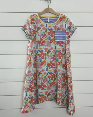 MATILDA JANE Sz 12 Reversible Cotton Dress Beyond the Gate Adventure Begins