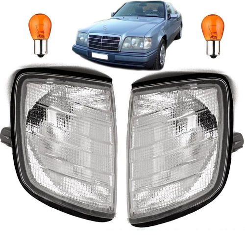 Mercedes-Benz Classe E 84-95 Set Frecce Anteriore Bianco W124 S124 C124 A124 - Foto 1 di 3