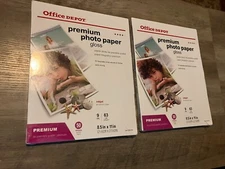 Lot of 2 Office Depot Professional Gloss Photo Paper 8.5x11 50 Sheets