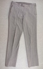 Uniqlo Dress Pants Wool Mens Sz 170/82A W82cm Gray Stretch Lined Straight Leg