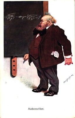 Mathematiker, um 1910, sign. Carl Josef Pollak