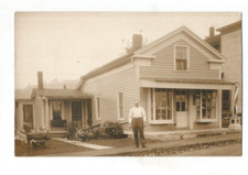 RPPC Apalachin New York HOME OF MR MRS ED LEWIS BARBER SHOP POLE REAL PHOTO CARD