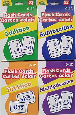 Teaching Tree MATH LEARNING FLASH CARDS Age 3+, 52/Pk, Select: Learning Pack