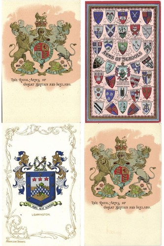 HERALDIC UK PRE-1940, 28 Vintage Postcards (L7296) - Picture 2 of 7