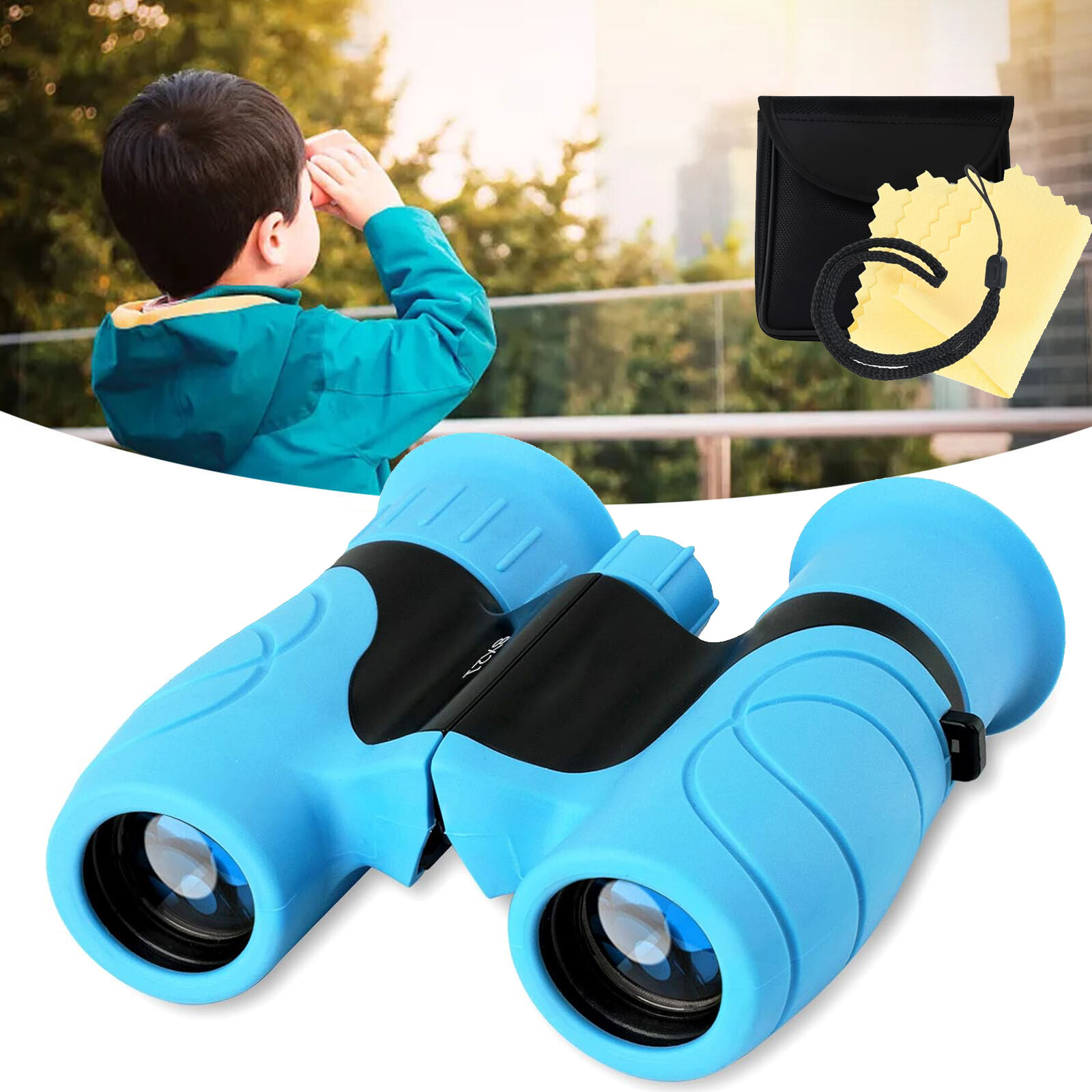 Fernglas für Kinder 8x21 Ferngläser Klein Fernglas HD Feldstecher mit Tasche