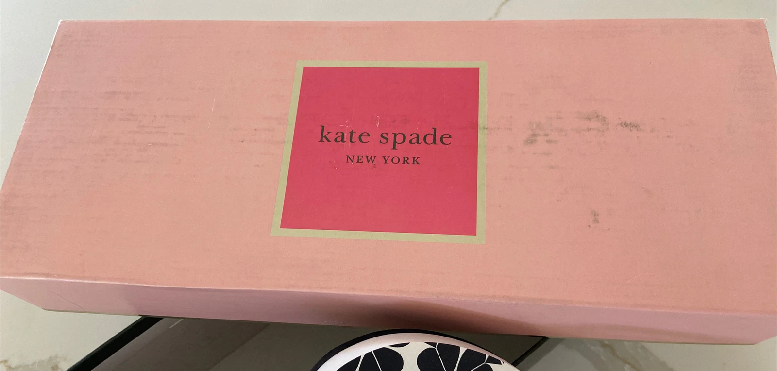 Sandali infradito Kate Spade NY 6 blu navy argento charm tanga leggeri