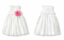 Janie And Jack  Girl Dress Roman WHT with pink Flower  4 Perfect for Easter 