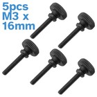 <!--F#f_0-->5pcs M3 x 16mm Black Steel Thumb Screws Knurled Head Nut Lock Clamp Hand Tighten<!--F/-->