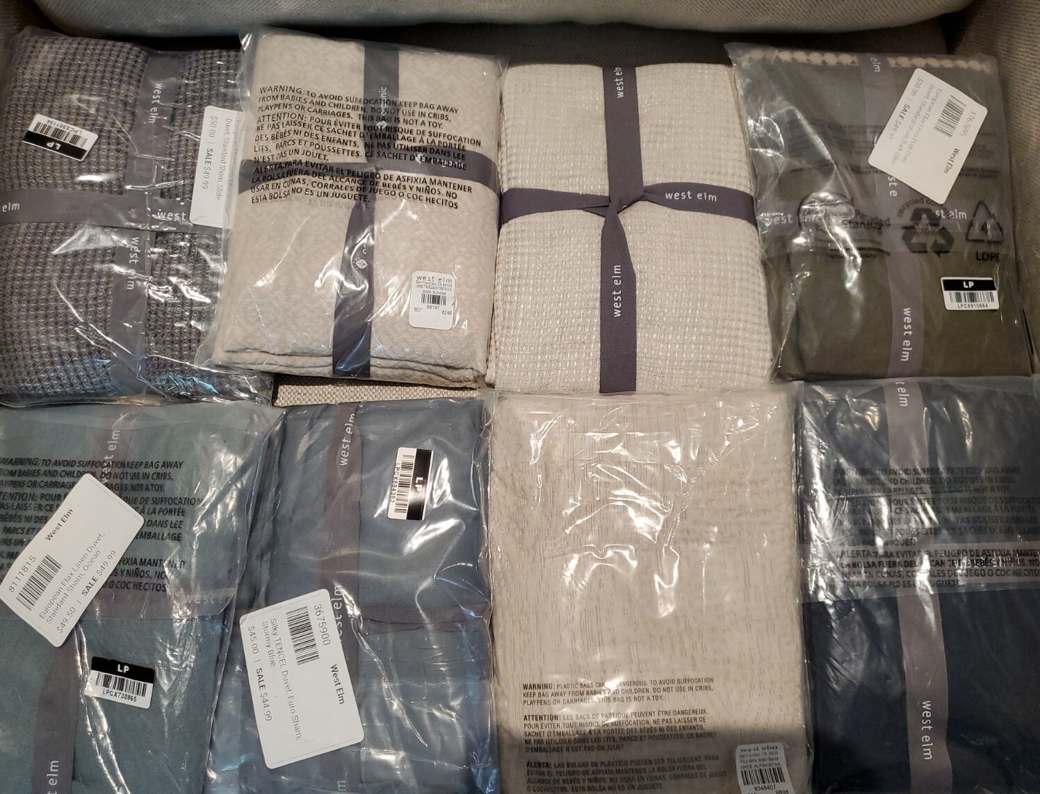 West Elm Shams YOU CHOOSE size & color Stand, King, & Euro eBay