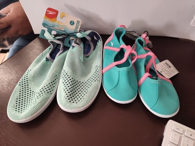 Lot Speedo Junior Surf Strider Water Shoes Socks Sail/Blue Small 13-1 NEW W/Tag 