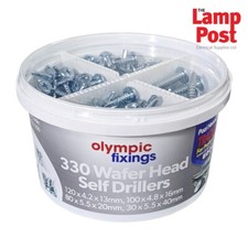 Olympic Fixings 242-222-250 Wafer Head Screw Tub Self Drilling Screws x 300