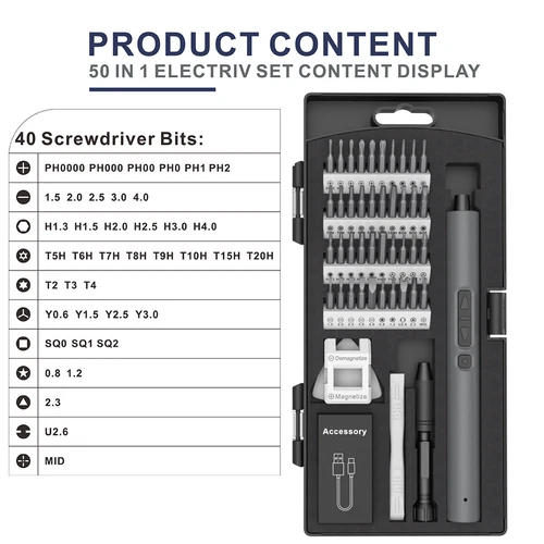 Electric Power Screwdriver Portable Rechargeable Lithium Precision Screw Driver - Picture 4 of 15