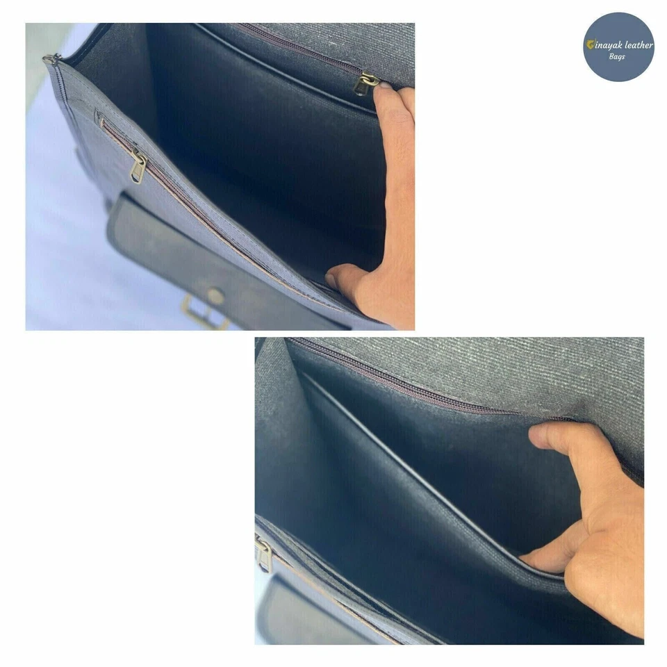16,,,Sac à dos en cuir noir véritable pour homme fait main GRAND sac à dos po... - Photo 2/4