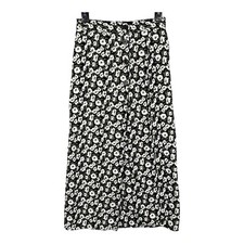 Vtg California Influence Womens 4 Floral Button Wrap Maxi Skirt Cottagecore Boho