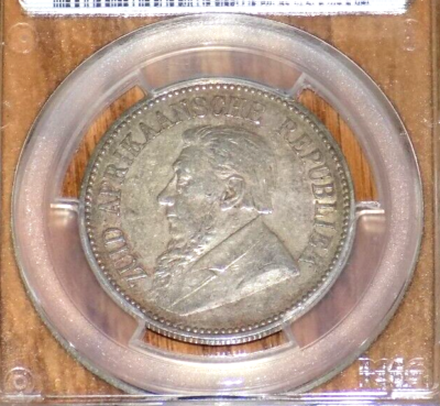 1896 2 1/2 Shillings PCGS AU 53 Boer Era Kruger South Africa ZAR
