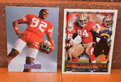 GREAT FOOTBALL CARDS BUY 1 GET 1 FREE S.F. 49ERS JOHN TAYLOR & DANA STUBBLEFIELD