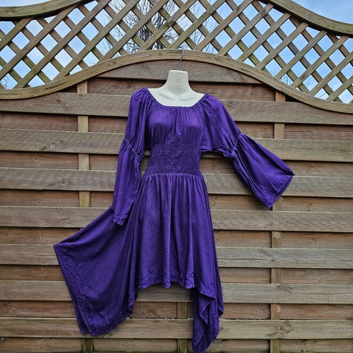 Tunic Blouse Long Sleeve Medieval Renaissance Slimming One Size 8 10 12 16 18 20 - Picture 30 of 44