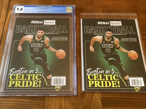 Jayson Tatum Athlon CGC 9.8 Wh Newsstand (Boston Celtics 2024 NBA Champs) +extra