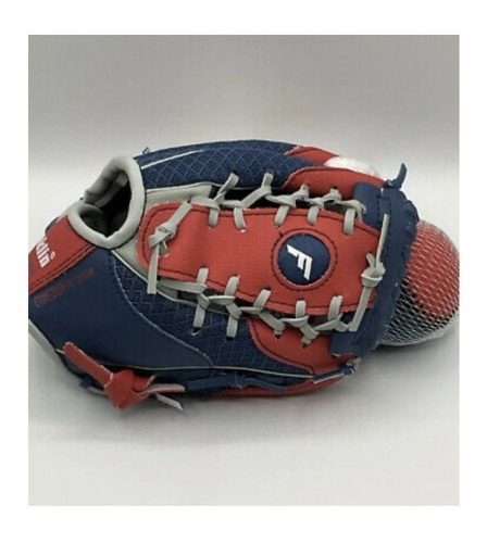 New Franklin Mesh Tek 9.5" Red & Blue Youth Tee Ball Baseball Glove & Ball - Picture 6 of 6